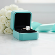 Elegant Round Cut 14k Rose Gold Diamond Engagement Ring-Evani Jewelry