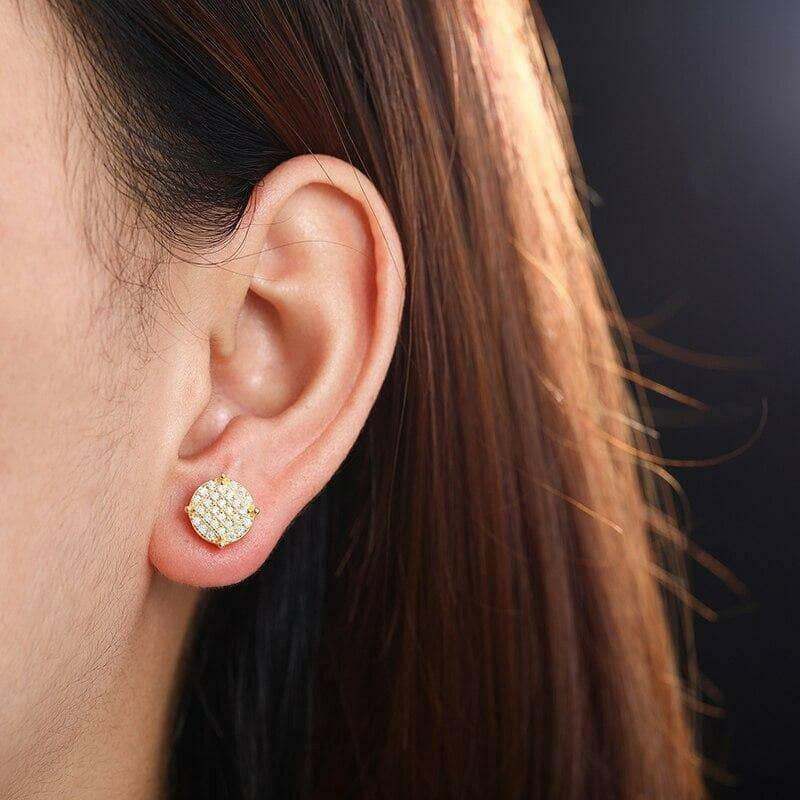 Elegant Round Diamond Stud Earrings-Evani Jewelry