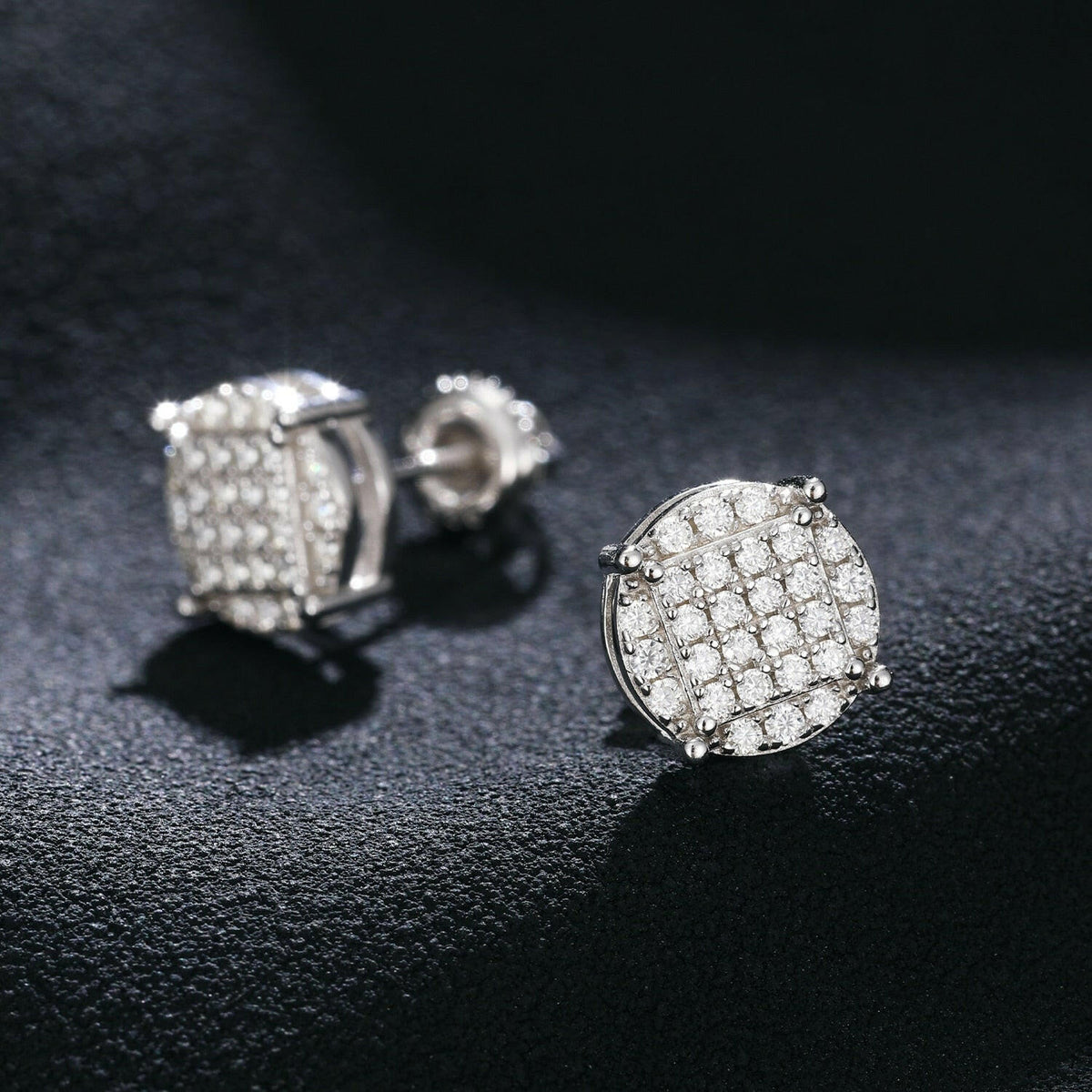 Elegant Round Diamond Stud Earrings-Evani Jewelry
