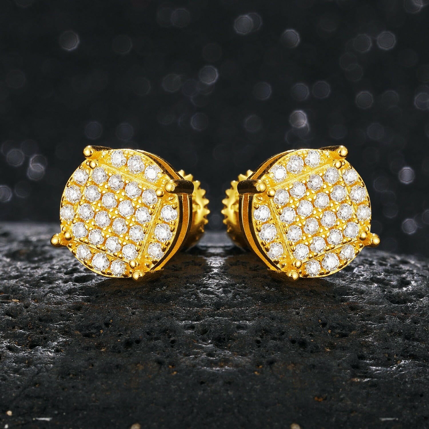 Elegant Round Diamond Stud Earrings-Evani Naomi Jewelry