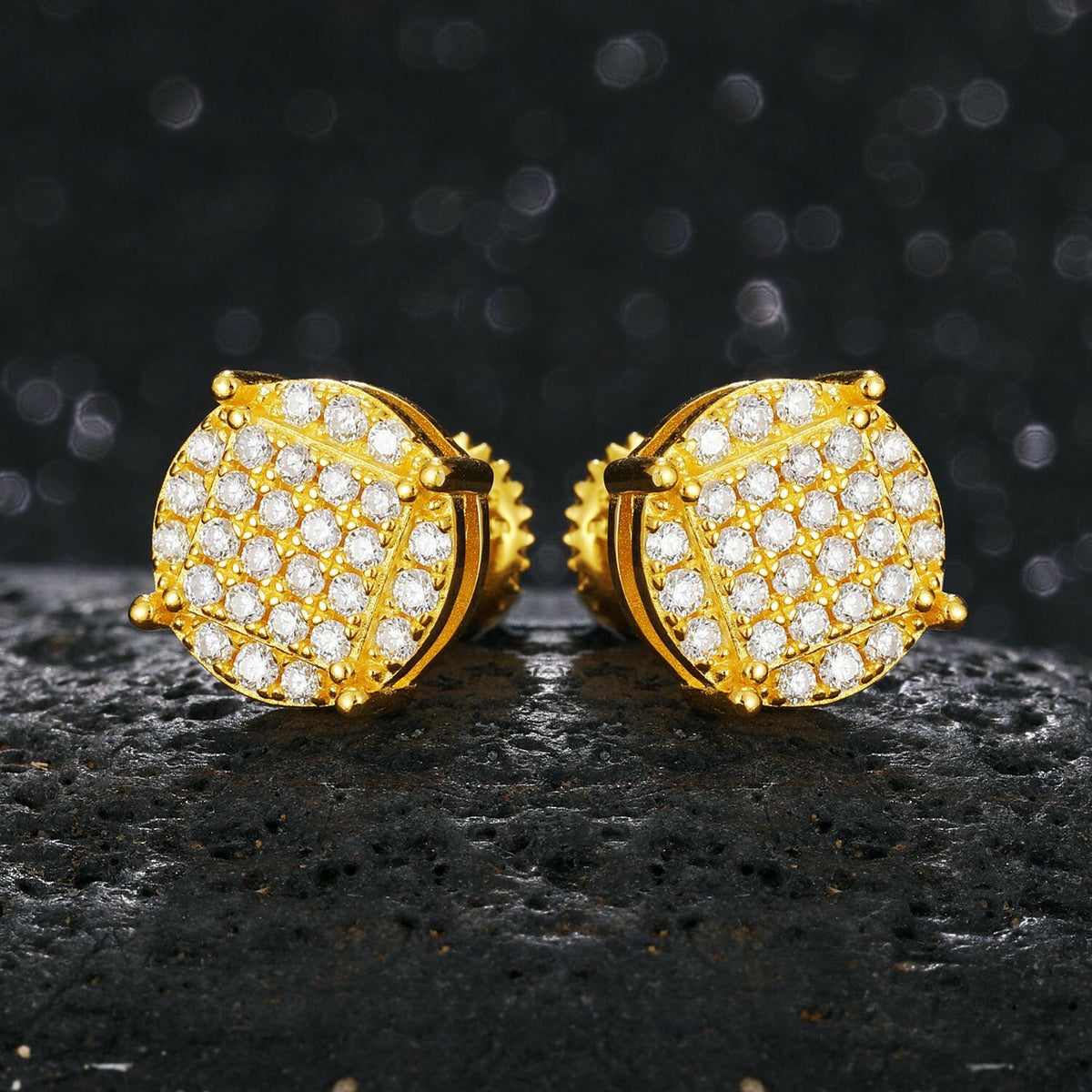Elegant Round Diamond Stud Earrings-Evani Jewelry