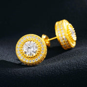 Elegant Round Diamond Stud Earrings-Evani Naomi Jewelry
