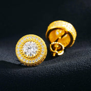 Elegant Round Diamond Stud Earrings-Evani Naomi Jewelry
