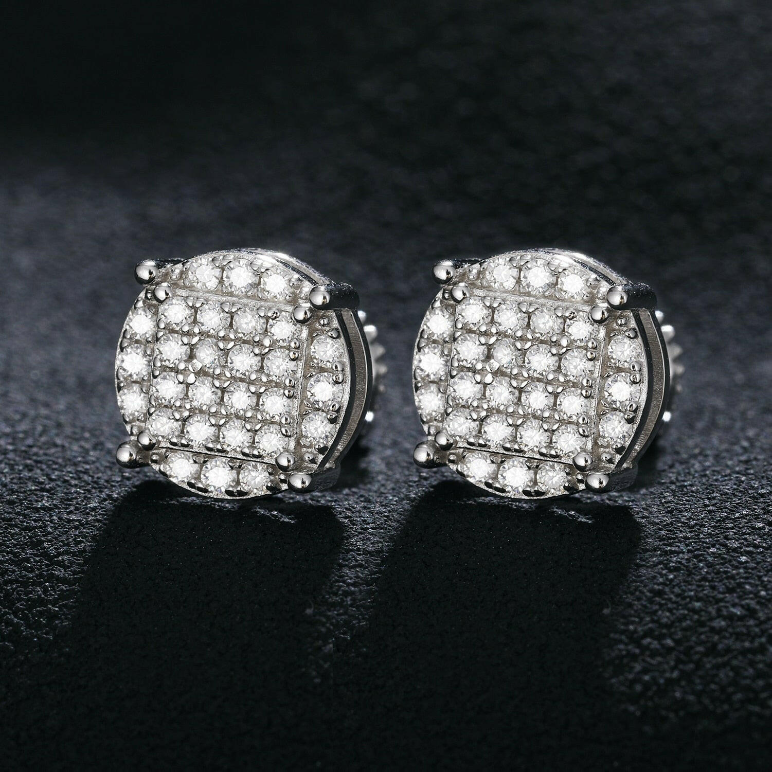 Elegant Round Diamond Stud Earrings-Evani Naomi Jewelry