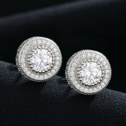 Elegant Round Diamond Stud Earrings-Evani Naomi Jewelry