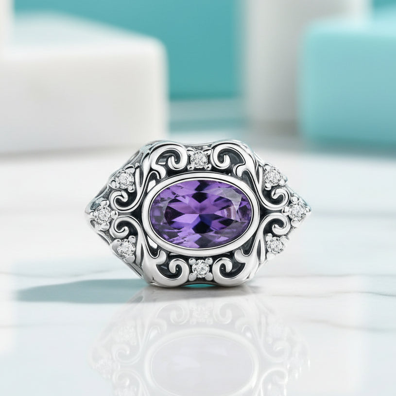 Elegant Vintage Style with Amethyst Stone Charm Series-Evani Jewelry