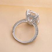 Elongated Cushion Cut 9.0ct Diamond Engagement Ring-Evani Naomi Jewelry