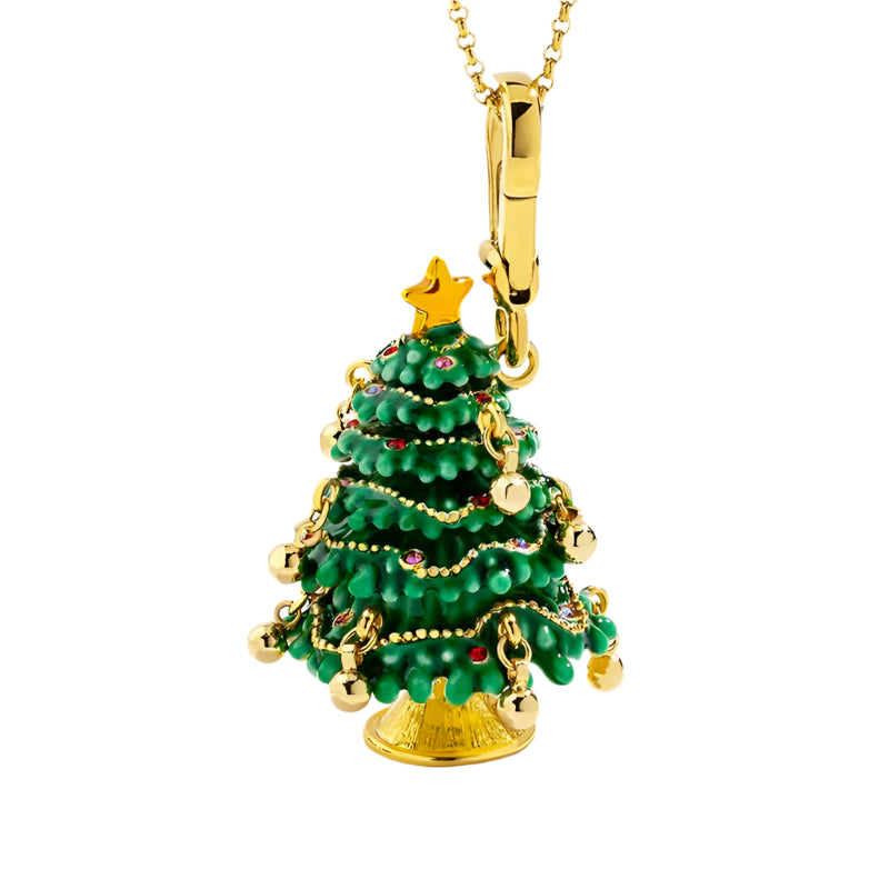Enamel Christmas Ornaments Necklace-Evani Naomi Jewelry