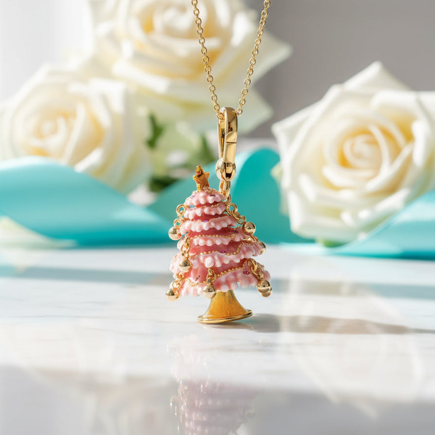 Enamel Christmas Ornaments Necklace-Evani Naomi Jewelry