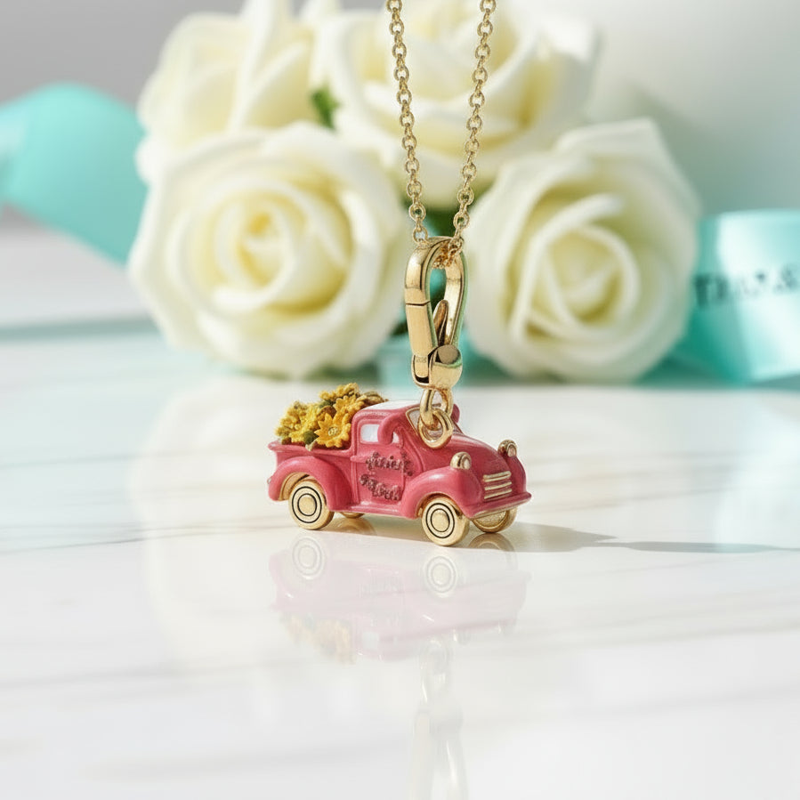 Enamel Christmas Ornaments Necklace-Evani Naomi Jewelry