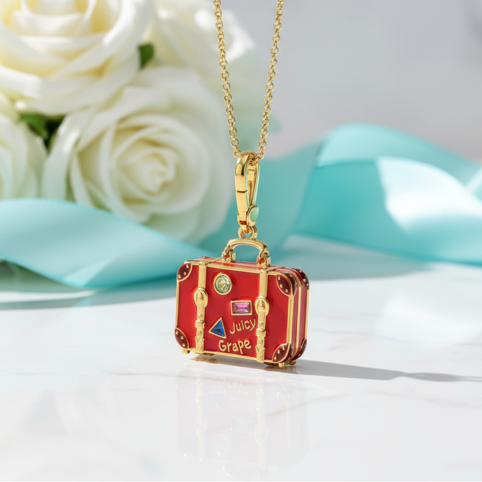 Enamel Christmas Ornaments Necklace-Evani Naomi Jewelry