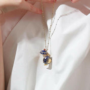 Enamel Diamond Teapot and Teacup Necklace-Evani Naomi Jewelry