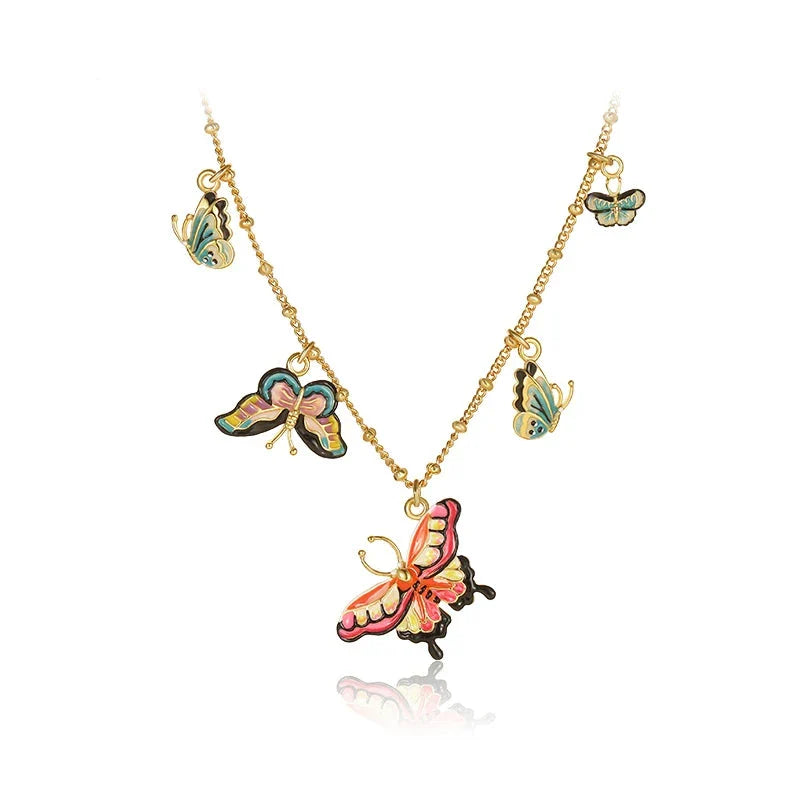 Enamel Mystical Butterfly Necklace-Evani Naomi Jewelry