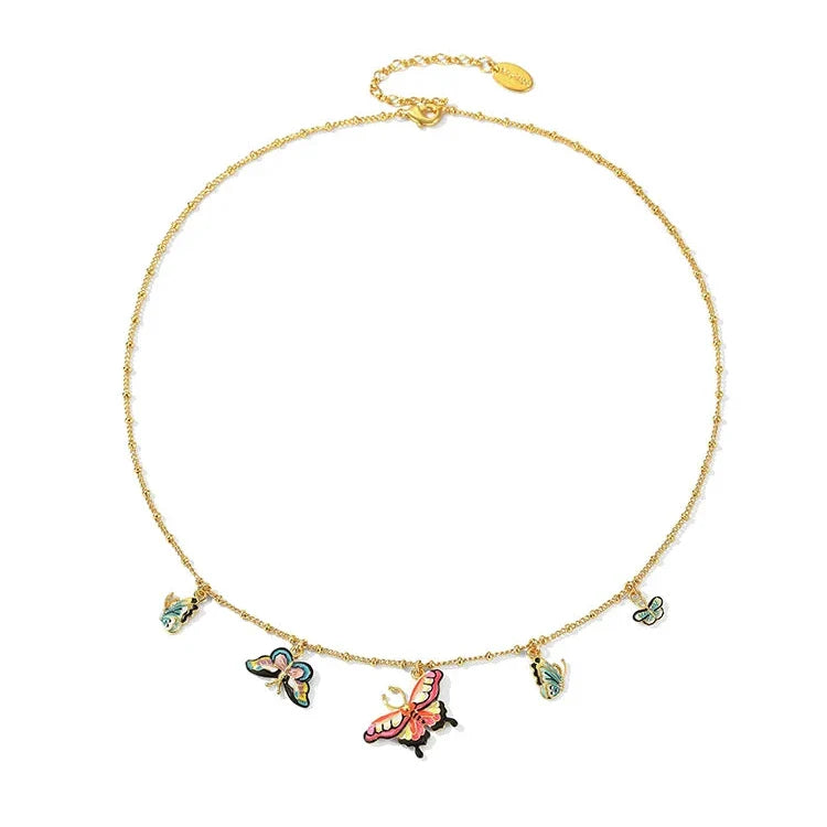 Enamel Mystical Butterfly Necklace-Evani Naomi Jewelry