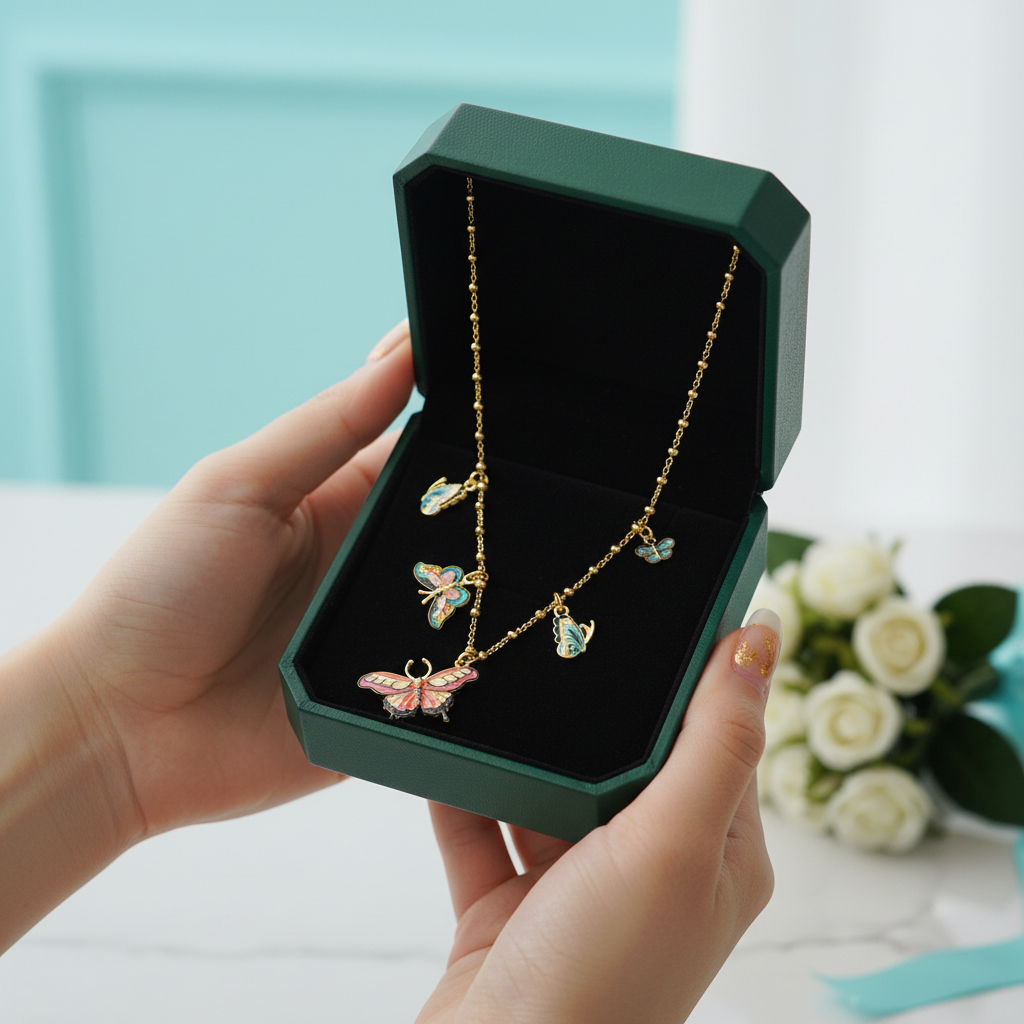 Enamel Mystical Butterfly Necklace