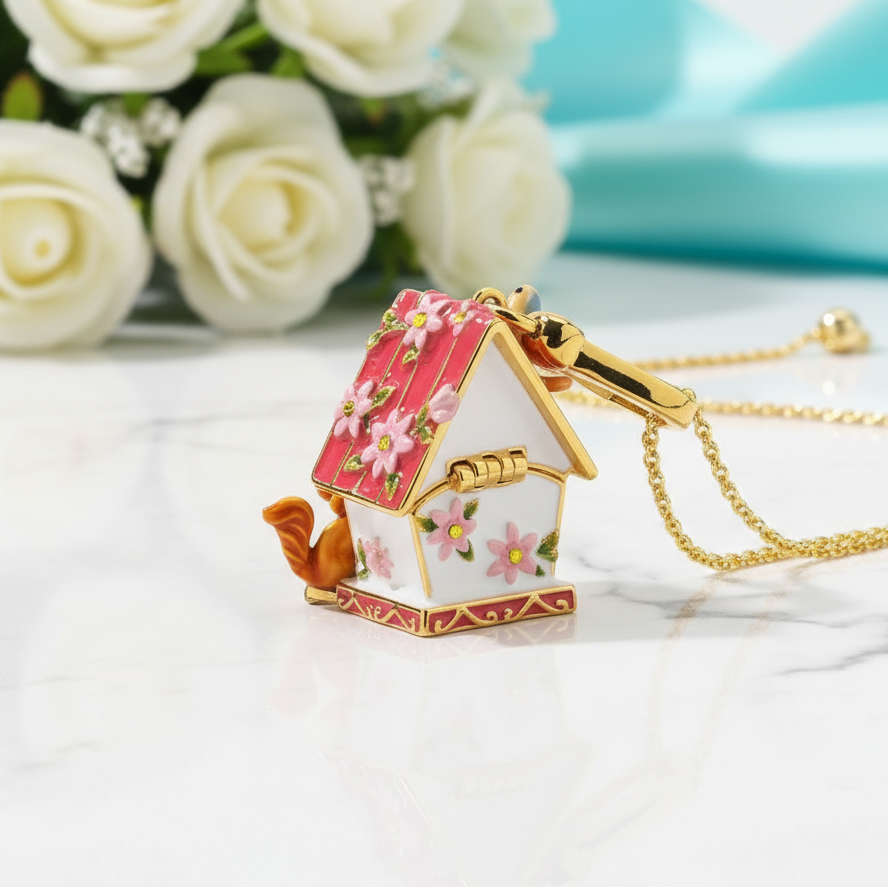 Enamel Yellow Gold Copal Necklaces-Evani Jewelry