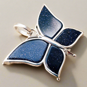 Endlessly Diamond Dreamy Blue Butterfly Pendant-Evani Naomi Jewelry