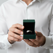 Engraved Deer 8mm Tungsten Men's Wedding Band - Evani Naomi Jewelry