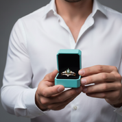 Eternal Love- Kite Shape Moss Agate Wedding Ring