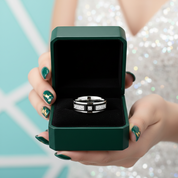 Eternity Diamond Option Unisex Titanium Wedding Band