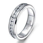 Eternity EVN Diamond Alternative Titanium Men's Wedding Band-Evani Naomi Jewelry
