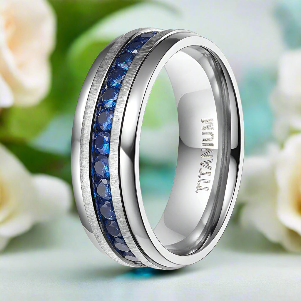 Eternity EVN Diamond Alternative Titanium Men's Wedding Band-Evani Naomi Jewelry