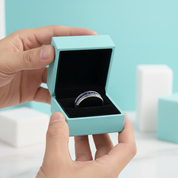 Eternity Diamond Alternative Titanium Men's Wedding Band-Evani Jewelry