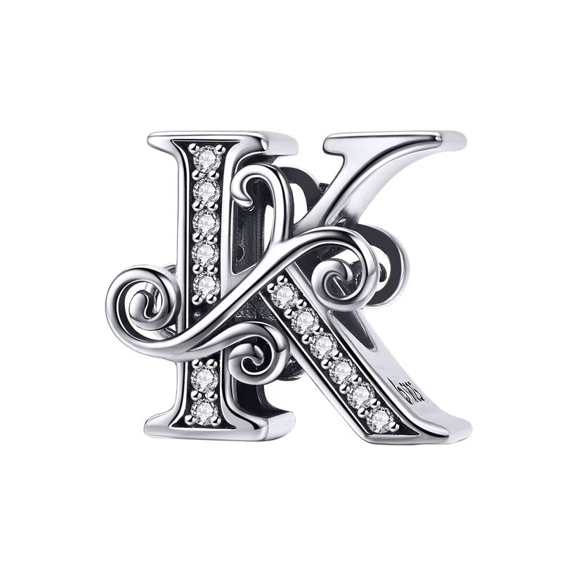 European Vintage Style Letter Charm Series-Evani Naomi Jewelry