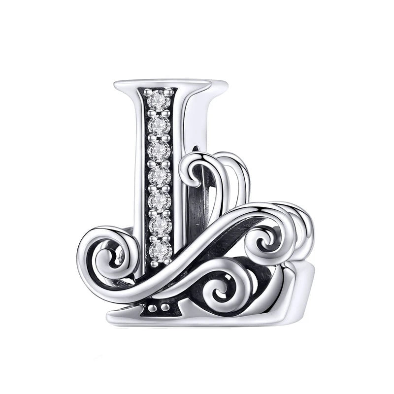 European Vintage Style Letter Charm Series-Evani Naomi Jewelry