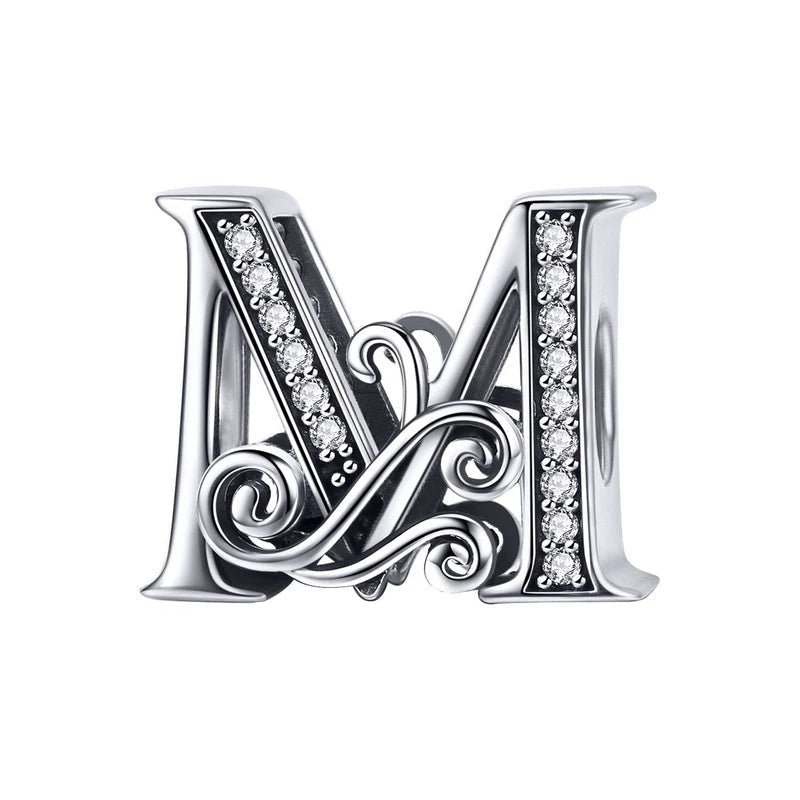 European Vintage Style Letter Charm Series-Evani Naomi Jewelry