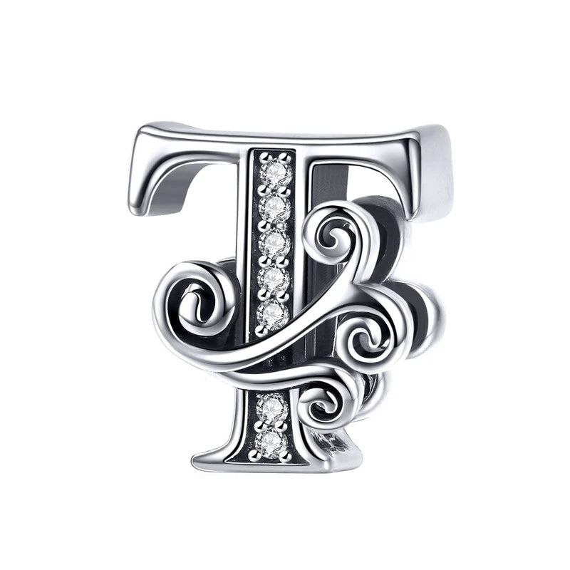 European Vintage Style Letter Charm Series-Evani Naomi Jewelry