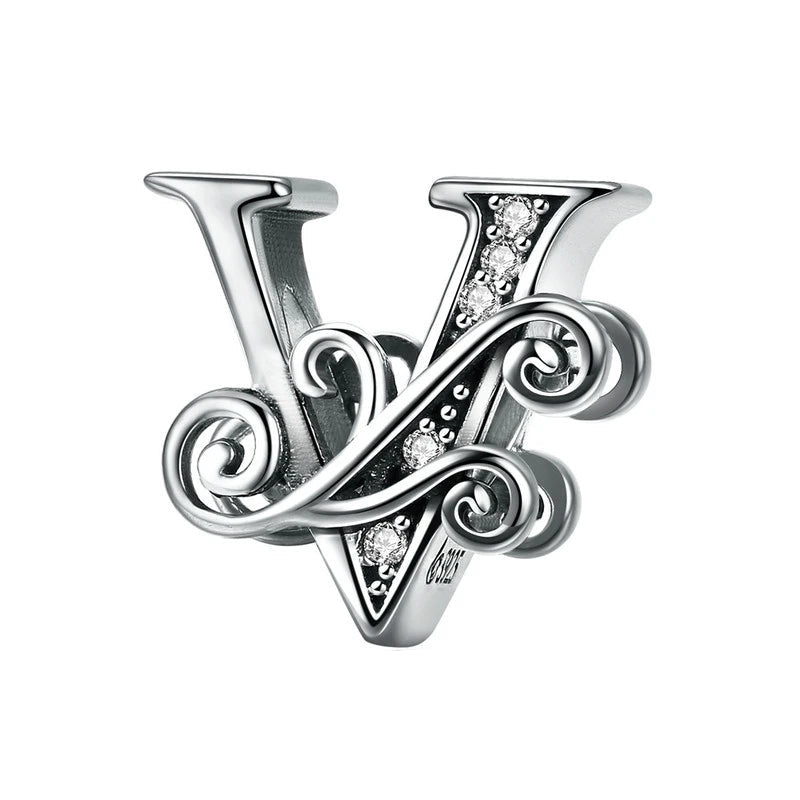 European Vintage Style Letter Charm Series-Evani Naomi Jewelry