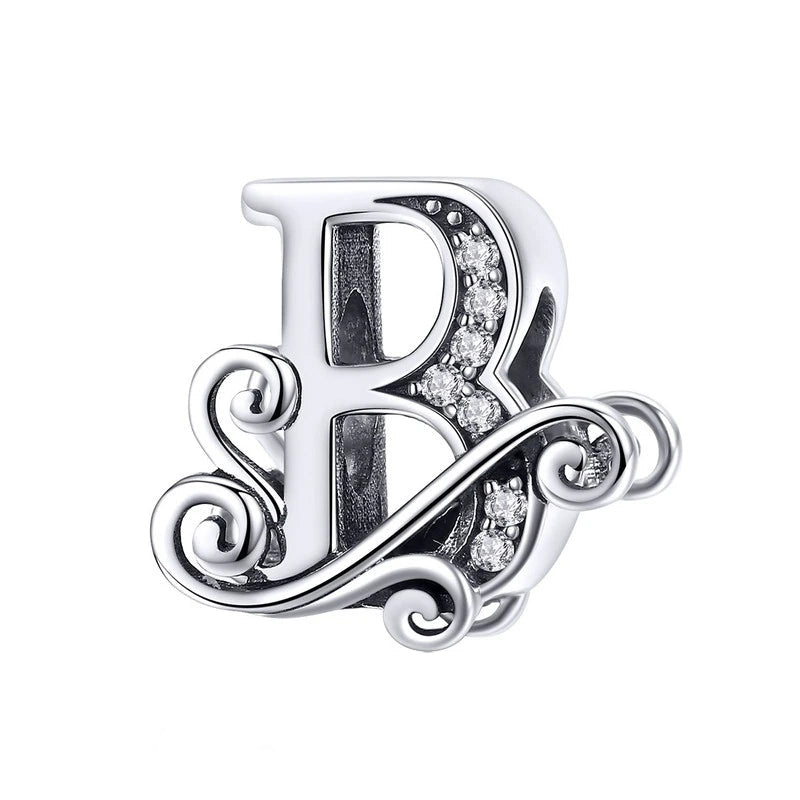 European Vintage Style Letter Charm Series-Evani Naomi Jewelry