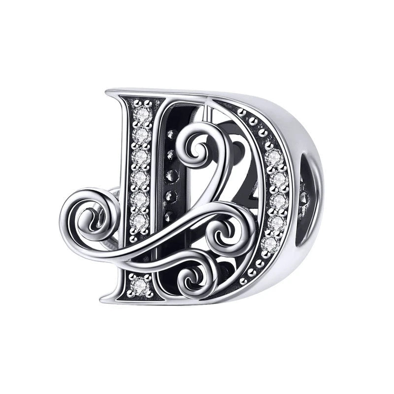 European Vintage Style Letter Charm Series-Evani Naomi Jewelry