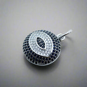 Evil Eye Diamond Round Pendant-Evani Naomi Jewelry