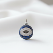 Evil Eye Diamond Option Round Pendant