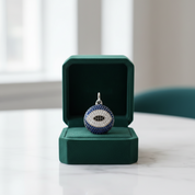 Evil Eye Diamond Option Round Pendant