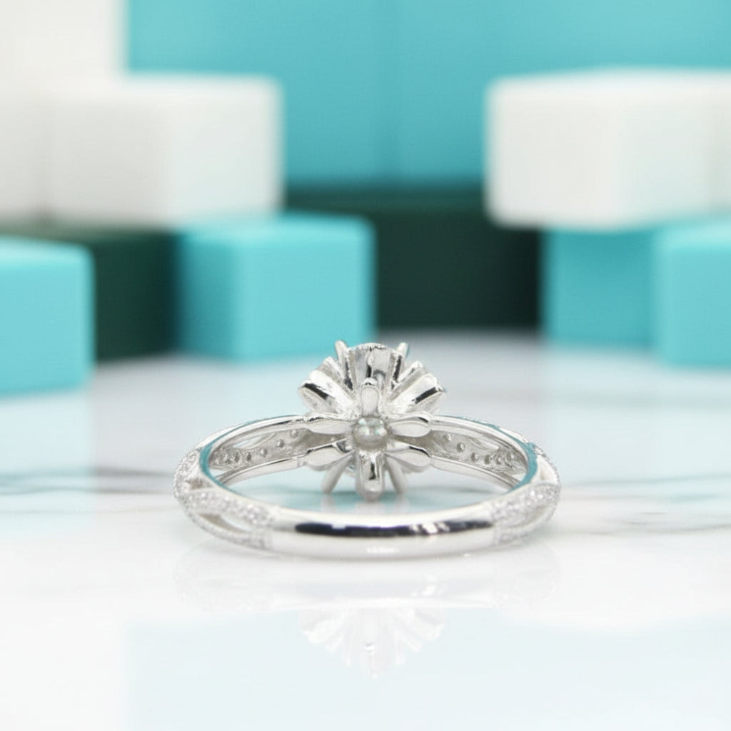 Exquisite 14K White Gold 1.0 Ct Diamond Engagement Ring-Evani Jewelry