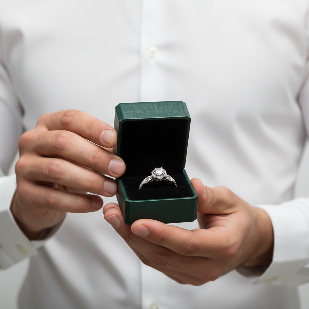 Exquisite 14K White Gold 1.0 Ct Diamond OptionEngagement Ring - Evani Naomi Jewelry