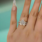Exquisite Heart Cut 5.0 Carat Diamond Engagement Ring-Evani Naomi Jewelry