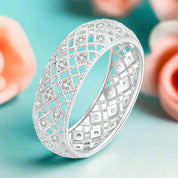 Exquisite Hollow Pattern Wedding Band-Evani Naomi Jewelry