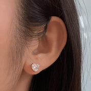 Flash Sale- 2.7 ct Heart-cut Diamond Stud Earrings-Evani Naomi Jewelry