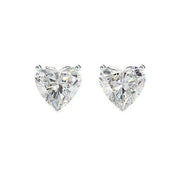 Flash Sale- 2.7 ct Heart-cut Diamond Stud Earrings-Evani Naomi Jewelry