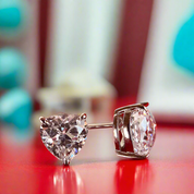 Flash Sale- 2.7 ct Heart-cut Diamond Stud Earrings-Evani Naomi Jewelry