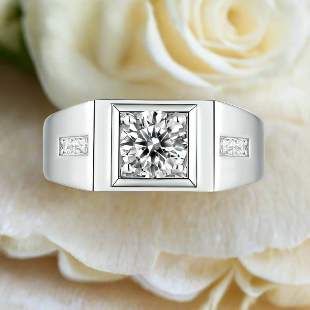 Flash Sale- Luxury Noble EVN Diamond Engagement Ring for Men - Evani Naomi Jewelry