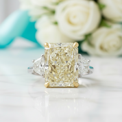 Flash Sale- Radiant Cut 5.0 ct Stone Certified Diamond Engagement Ring