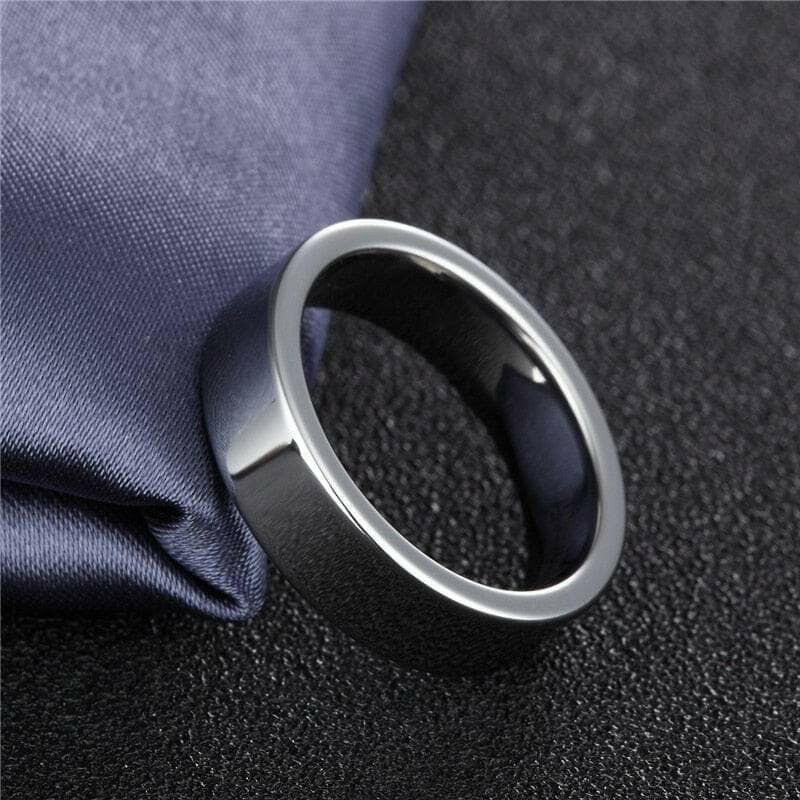 Flat 8mm Tungsten Unisex Wedding Band-Evani Naomi Jewelry