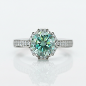 Floral-Style 1.00 ct Round Diamond OptionEngagement Ring - Evani Naomi Jewelry