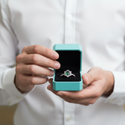 Forest Heart- Hexagon Cut Natural Moss Agate Ring-Evani Jewelry