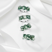 Forest Whispers- Moss Agate Promise Ring